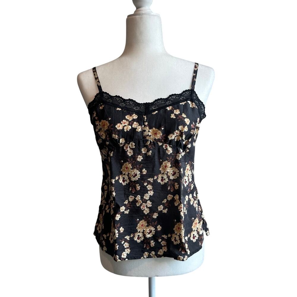 American Eagle Vintage Y2K Babydoll Silk Lace Floral Cami Tank 4 or Small